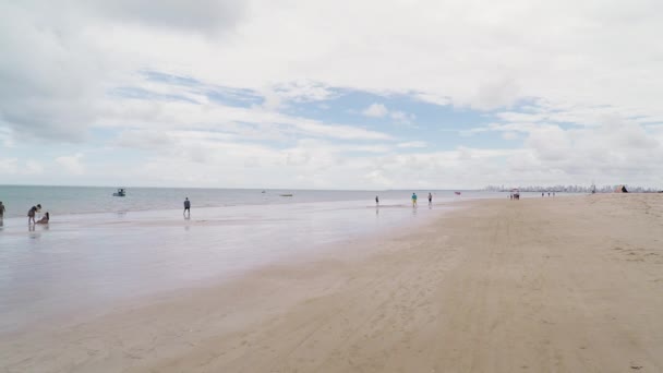 Pláž Ponta Campina Cabedelo Brazílie Severovýchodní Brazilská Pláž — Stock video