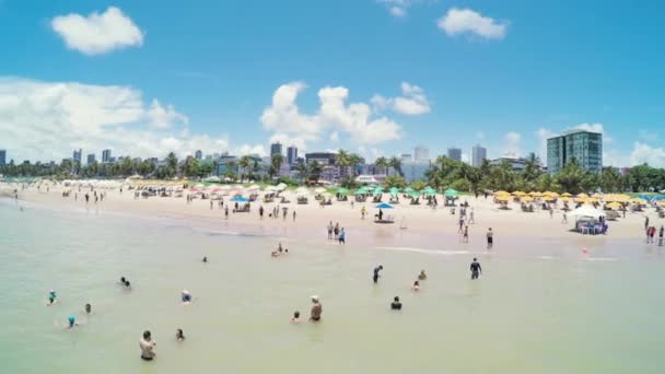 Joao Pessoa Brasilien Februar 2019 Blick Auf Den Strand Praia — Stockvideo