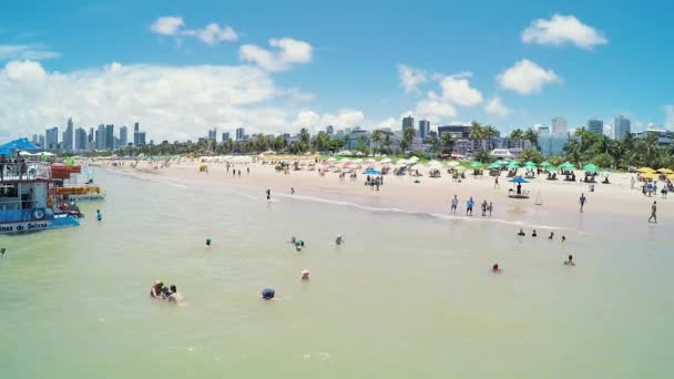 Joao Pessoa Brasile Febbraio 2019 Veduta Della Spiaggia Praia Tambau — Video Stock