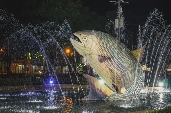 Monumento das Piraputangas at Night — Stock Photo, Image