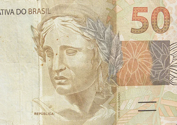 Brazil 50 valódi bankjegy. — Stock Fotó