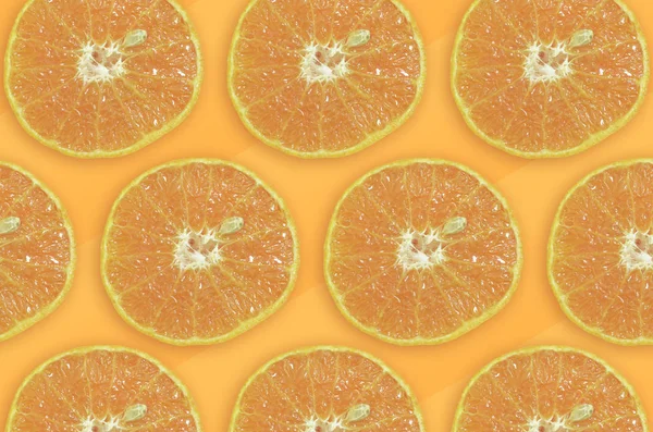 Patrón de naranjas en rodajas — Foto de Stock