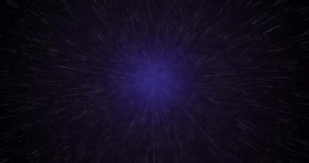 Yıldızların Ötesine Hızlı Uzay Yolculuğu Zaman Yolculuğu Kavramı Işık Hızında — Stok video