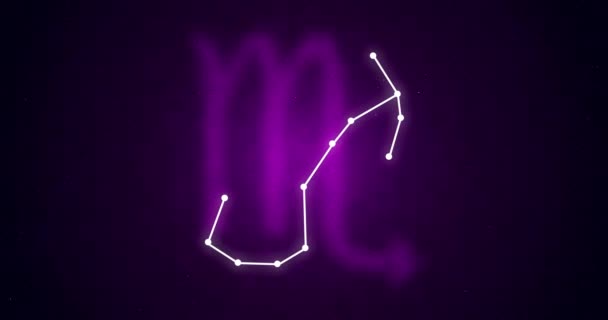 Scorpio Zodiac Sign Constellation Mystic Sky — Stock Video