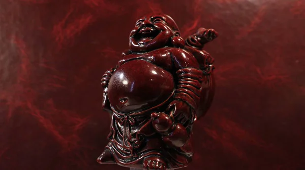 Hotei Dieu Contentement Bonheur Bouddhisme Japonais Figurine Fusionnant Presque Avec — Photo