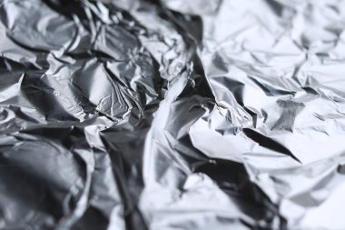 Kırışık folyo, gümüş arkaplan dokusu