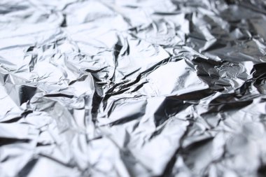 Kırışık folyo, gümüş arkaplan dokusu