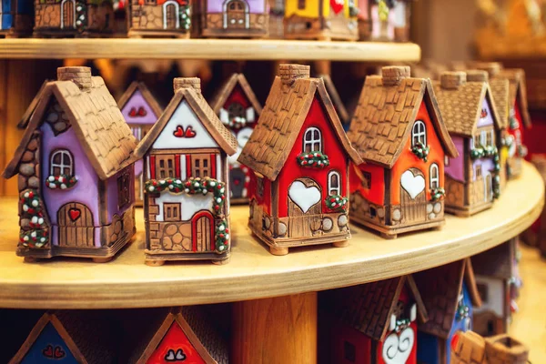 Traditional north european ceramic small houses, usually used a — Stock Photo, Image