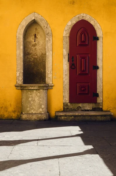 Sintra Portugal Fevereiro 2019 Vista Exterior Palácio Pena Famoso Castelo — Fotografia de Stock