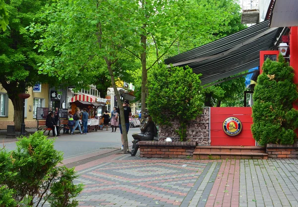 Площадь Кафе Луцке Украина — стоковое фото