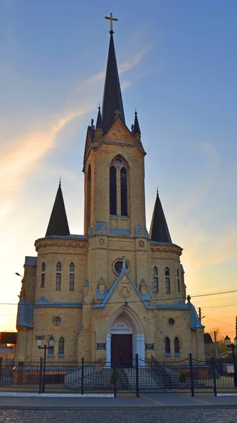 Die Lutherische Kirche Befindet Sich Der Altstadt Von Luzk Dem — Stockfoto