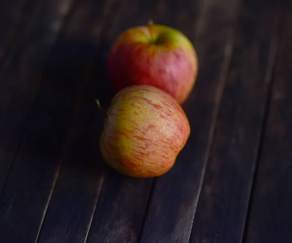 Still Life Ripe Apples Oats — Stock Photo, Image