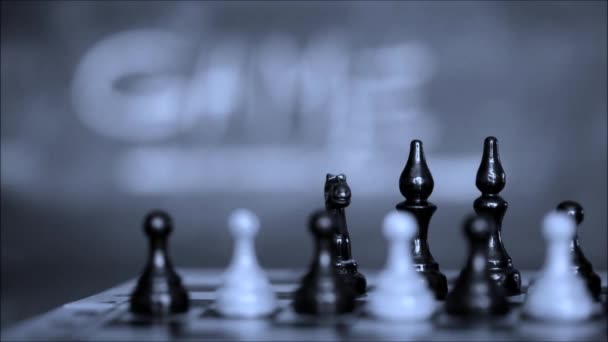 Chess Pieces Chessboard — Stock Video