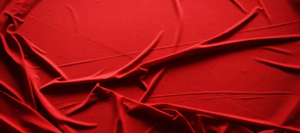 Folds Red Fabric — Stock Photo, Image