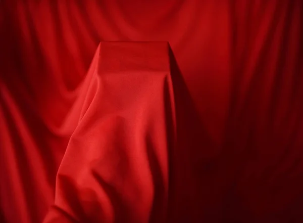 赤い布のひだ — ストック写真