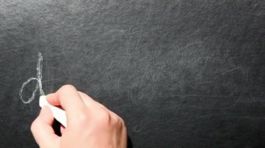 Diyabet - el yazmak blackboard tebeşir, şeker hastalığı ile ilgili