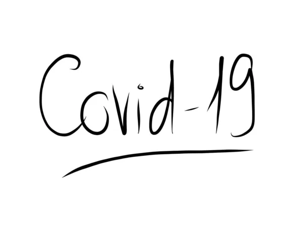 Covid Coronavirus Lettering Isolated White Background Concept Virus China — Stock Photo, Image