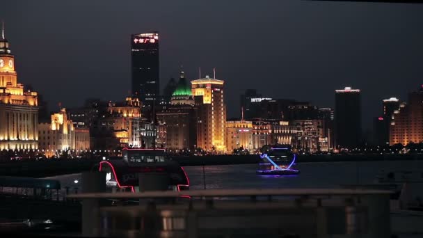 Waitan embankment of Shanghai — Stock Video