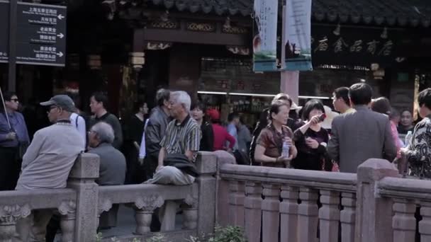 Yuyuan shangchang historische architetrische — Stockvideo