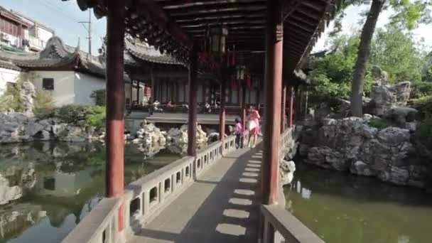 Yuyuan Shangchang historische architetrical — Stockvideo