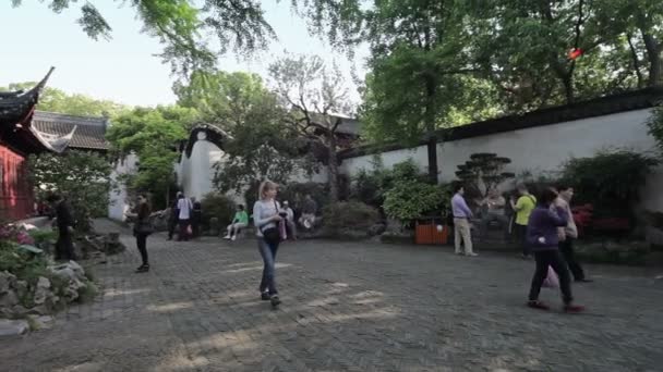 Yuyuan Shangchang historiska architetrical — Stockvideo