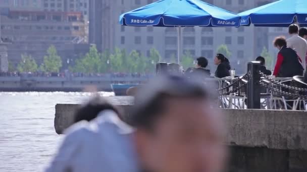 Waitan banvallen av Shanghai — Stockvideo