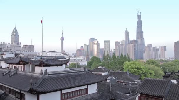 Yuyuan shangchang historische architetrische — Stockvideo