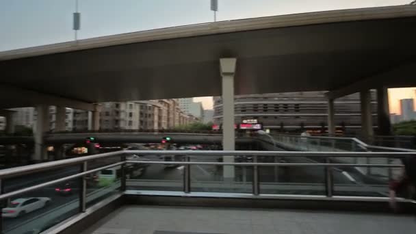 Čínské město Šanghaj. — Stock video