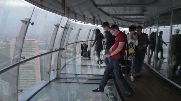 Shanghai Kína Shanghai Kelet Pearl Tower Belső 2013 Április Május — Stock videók