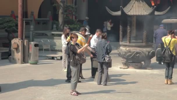 Yeşim Buda Tapınağı Shanghai — Stok video