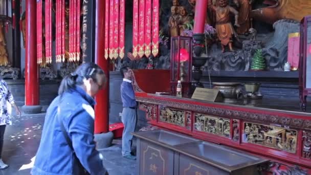 Šanghaj Čína 2013 Duben Květen Jade Buddha Temple Shanghai Navštívit — Stock video