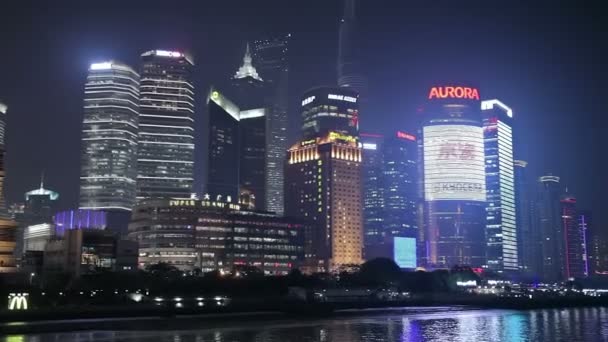 Waitan banvallen av Shanghai — Stockvideo