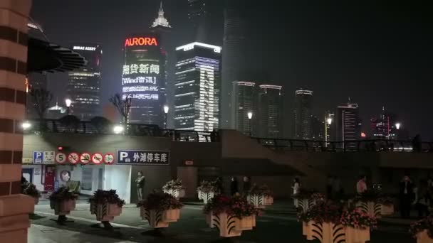 Waitan embankment of Shanghai — Stock Video