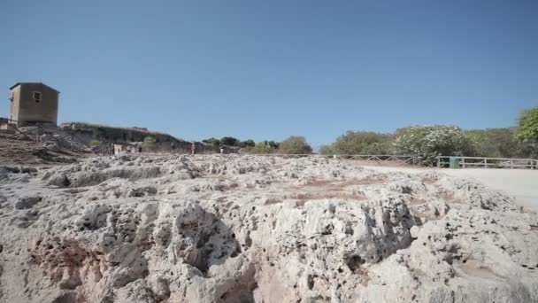 Visita las ruinas del teatro griego — Vídeos de Stock