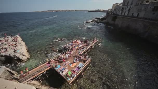 Siracusa, a cidade velha — Vídeo de Stock