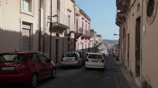 Sicilya 'nın Ortaçağ Noto Adası — Stok video