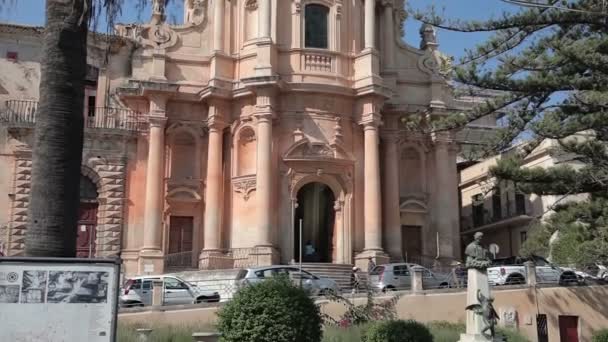 Mittelalterliche Stadt noto Insel Sizilien — Stockvideo