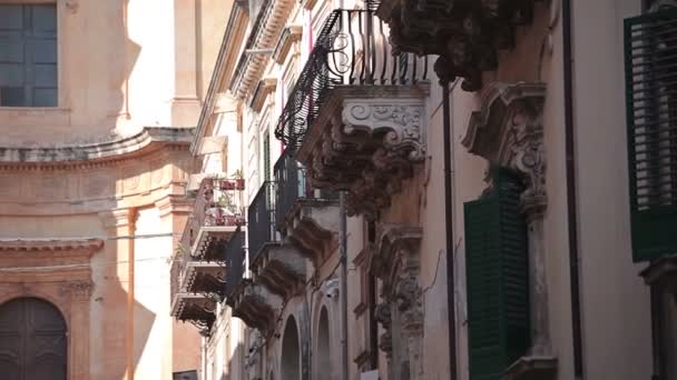 Mittelalterliche Stadt noto Insel Sizilien — Stockvideo