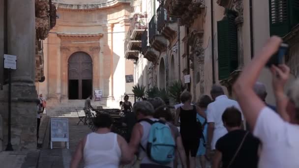 Ciudad medieval Noto isla de Sicilia — Vídeo de stock