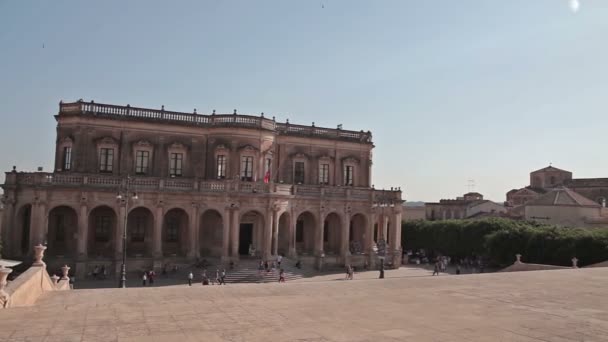 Ciudad medieval Noto isla de Sicilia — Vídeo de stock