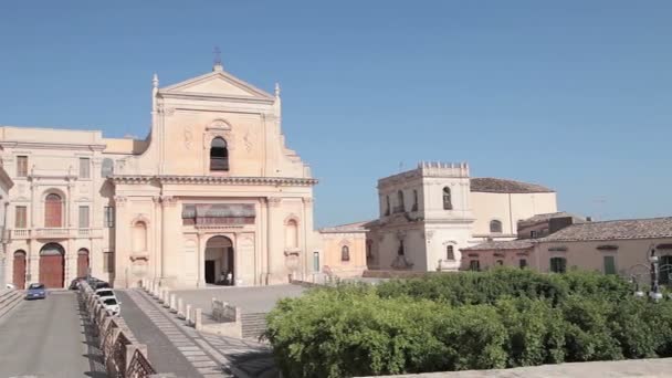 Ciudad medieval Noto isla de Sicilia — Vídeo de stock