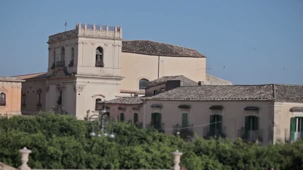 Mittelalterliche Stadt noto Insel Sizilien — Stockvideo