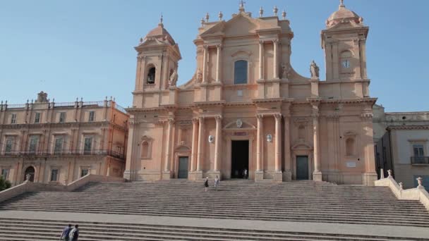 Medeltida staden Noto ön Sicilien — Stockvideo