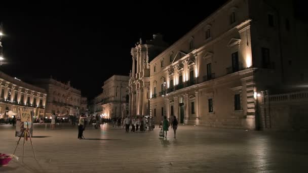 Syracuse, de oude stad, Sicilië — Stockvideo