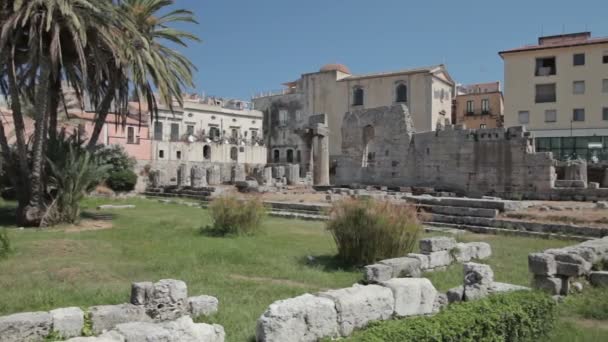 Syracuse, de oude stad, Sicilië — Stockvideo