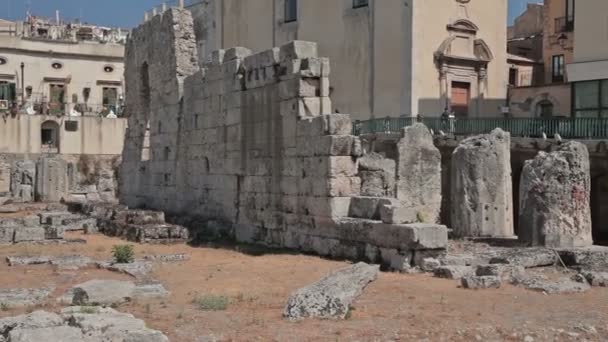 Syracuse, de oude stad, Sicilië — Stockvideo