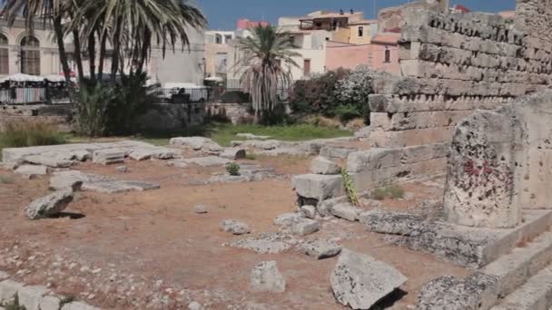 Syracuse, de oude stad, Sicilië — Stockvideo