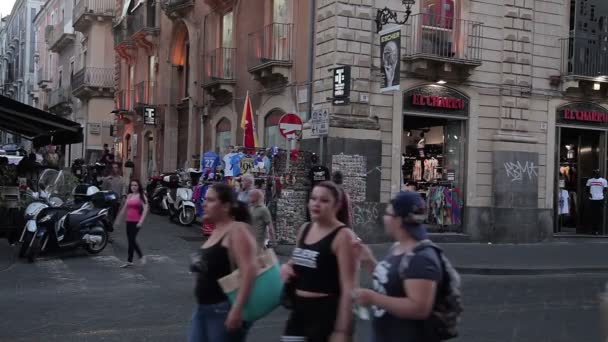 Κατάνια 27 Ιουλίου 17 Σικελία, Ιταλία — Αρχείο Βίντεο