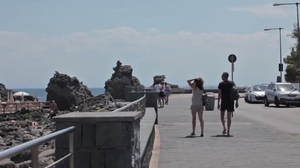 Catania 27 julho 17 Sicilia ilha, Itália — Vídeo de Stock