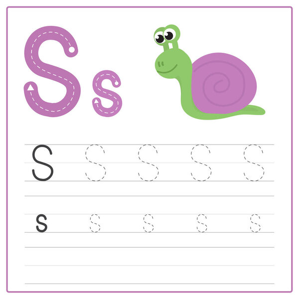 Alphabet Writing Card -S